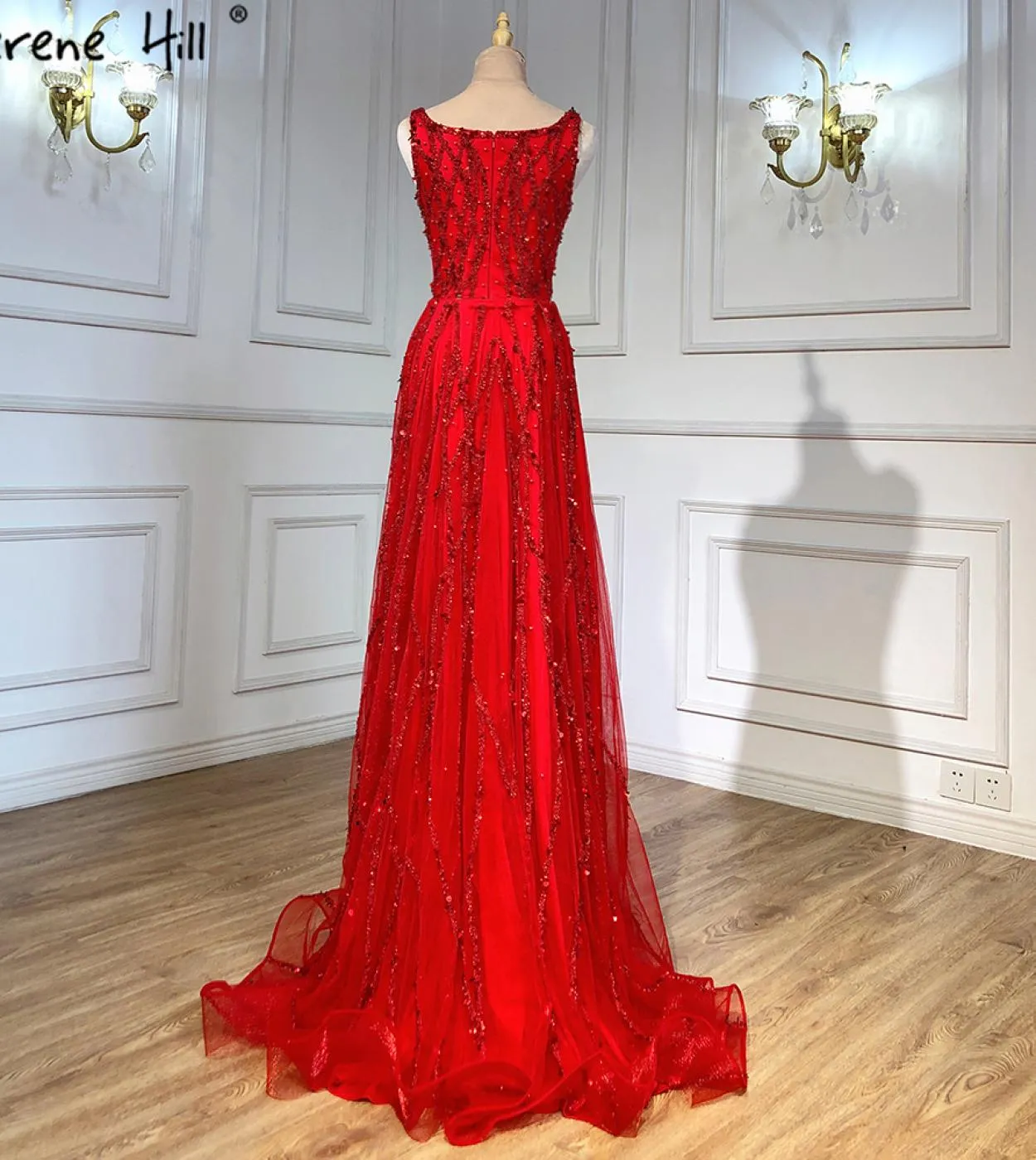 Abiti da sera Eleganti abiti da sposa di lusso Serene Hill Abito da sposa rosso