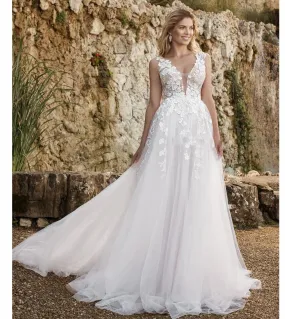 Abiti da sposa bohémien Abiti da sposa con scollo a V da donna in pizzo Abiti da sposa A Line Thin Sand Princess Prom Beach Part