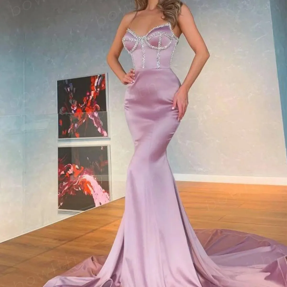 Bowith Abiti da sera a sirena Abiti da celebrità di lusso 2023 per le donne Abiti da festa di gala Abiti lunghi da ballo Robe De