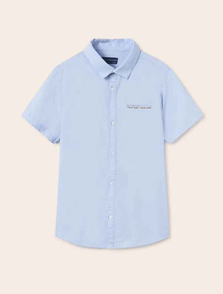 Camicia Manica Corta Mayoral - Celeste