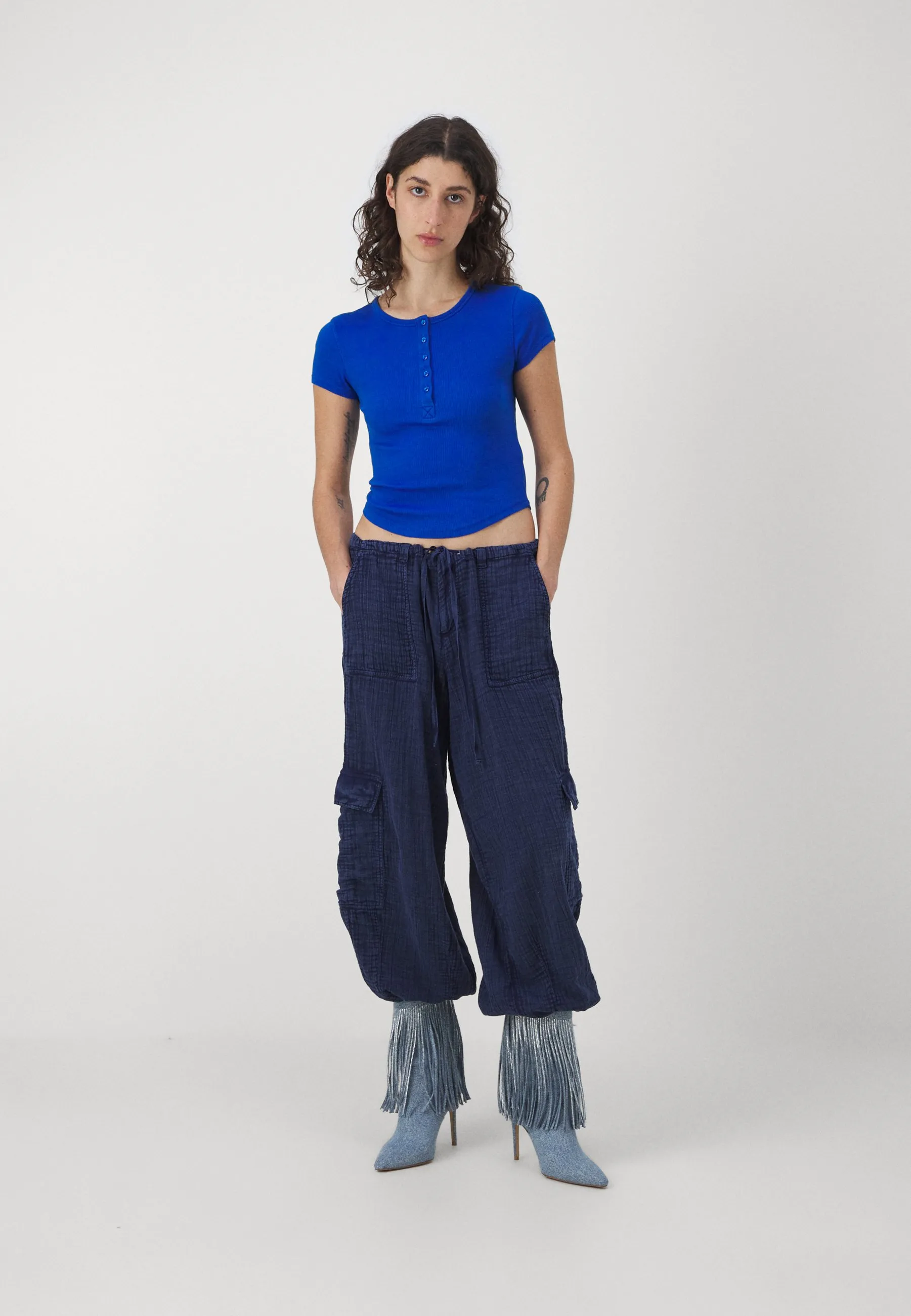 CRINKLE PANT - Pantaloni cargo