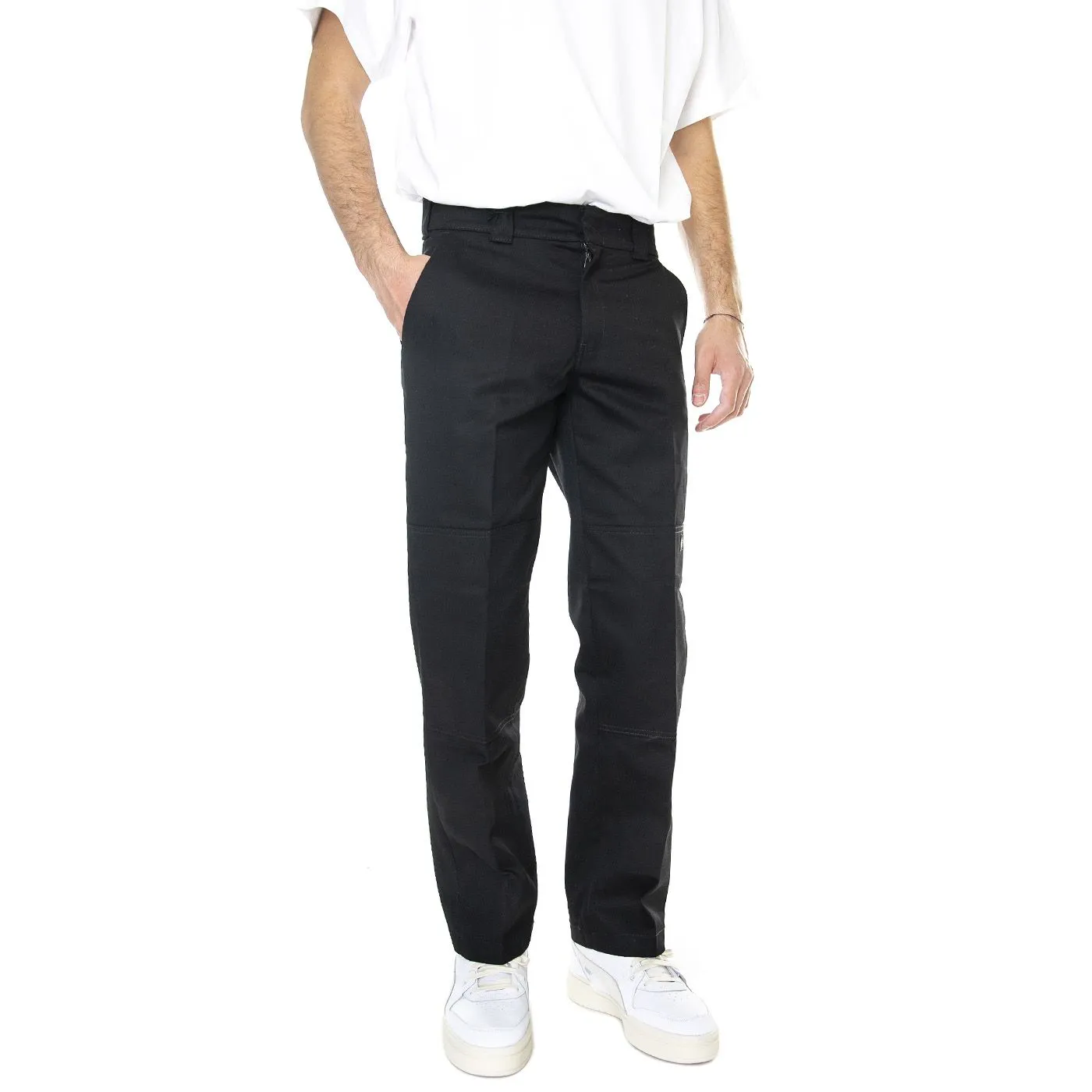 Dickies Slim Straight Double Knee Rec Black - Pantaloni Chino Uomo Neri    