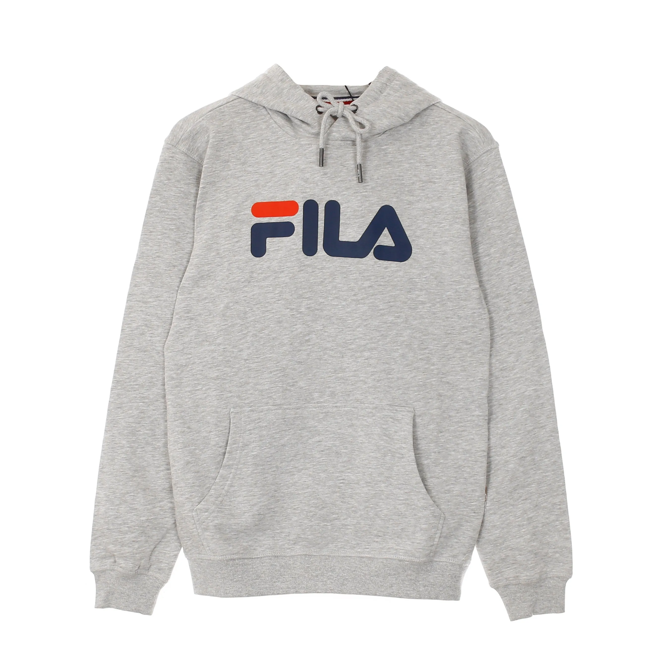 Felpa Cappuccio Uomo Pure Hoodie Kangaroo Light Grey Melange Bros