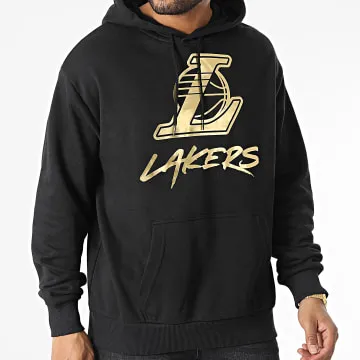 Felpa con cappuccio metallizzata Los Angeles Lakers 60292289 Nero Oro