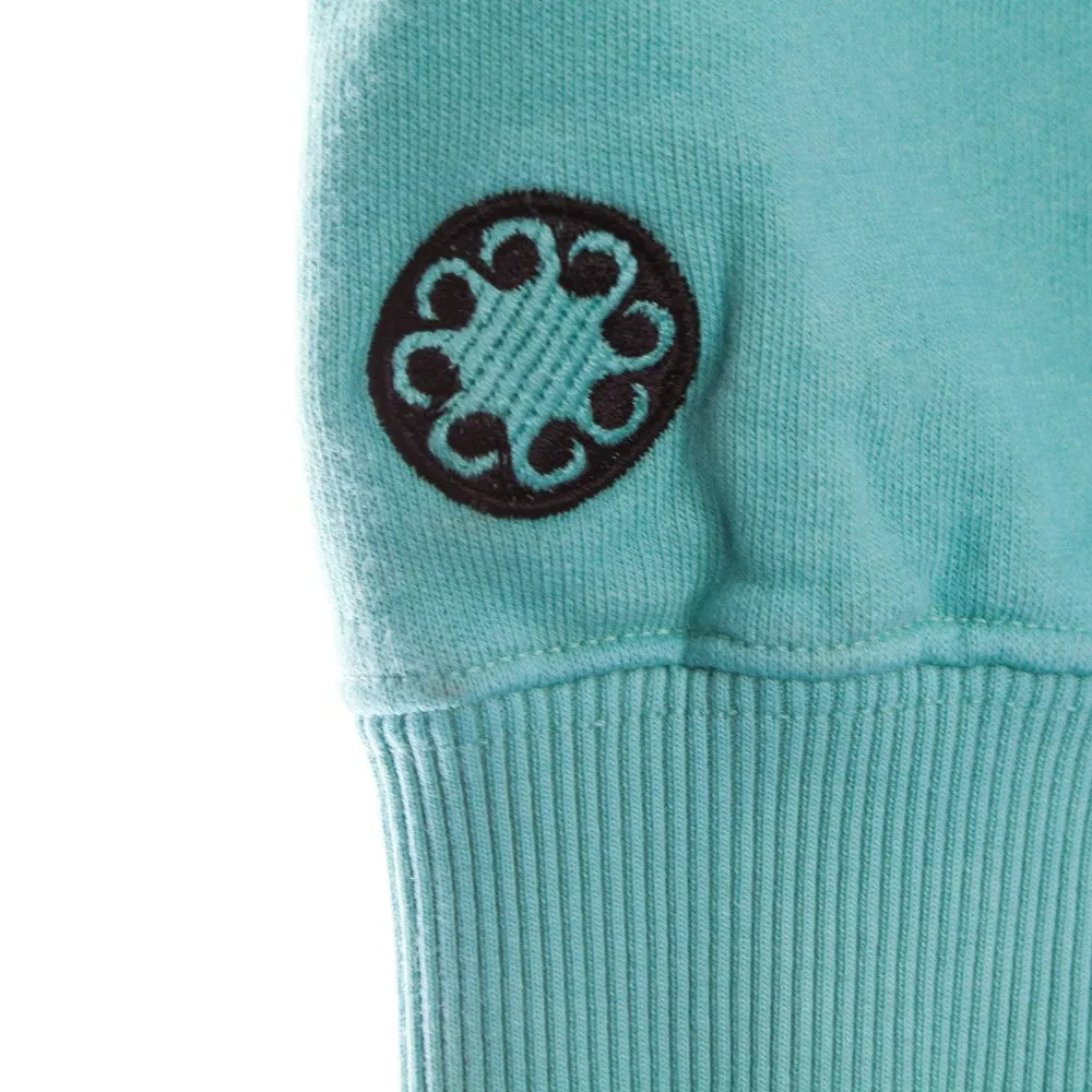 Felpa Leggera Cappuccio Uomo Dyed Hoodie Acquamarine