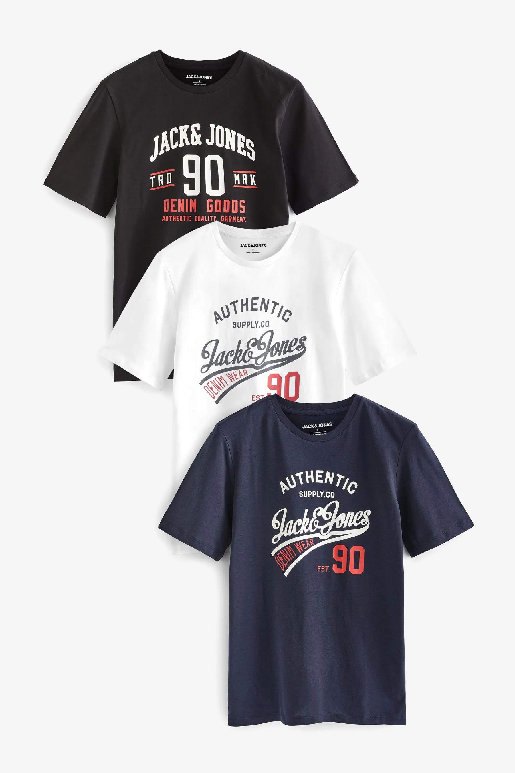 JACK & JONES 3 T-shirt con stampa Confezione Manica corta