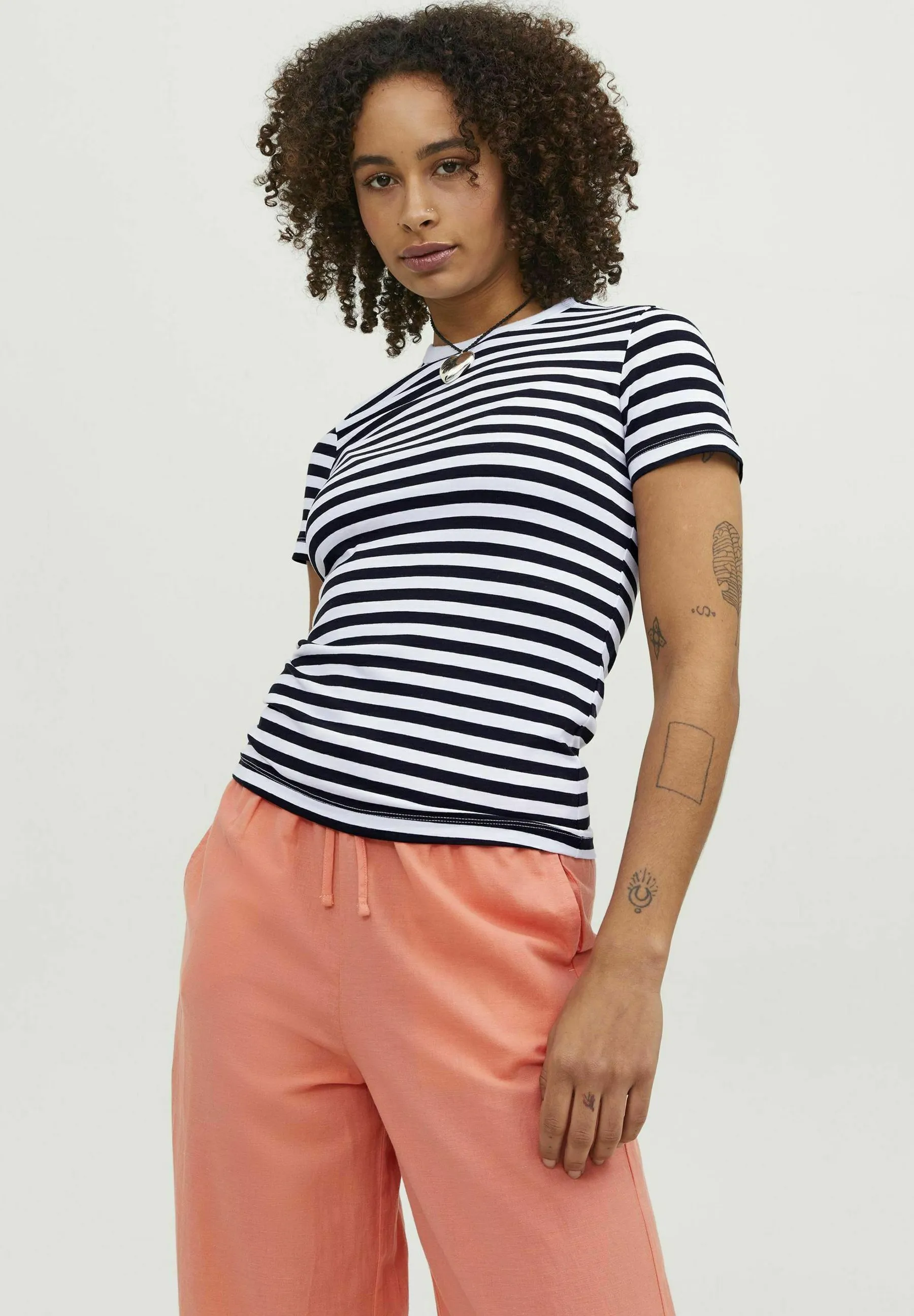 JXGIGI STR SS STRIPE TEE JRS SN - T-shirt con stampa