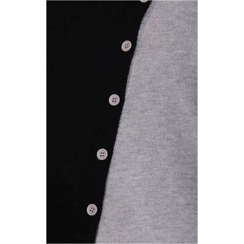 MAGLIA BICOLOR CON BOTTONI