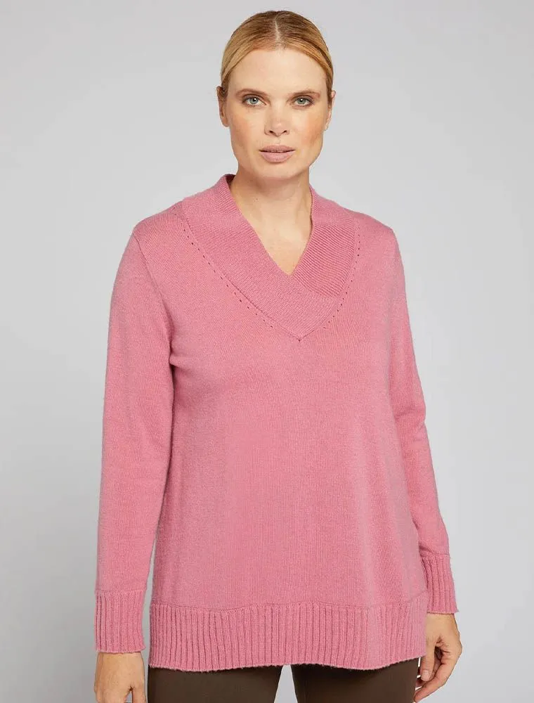 Maglia Manica Lunga Curvy Luisa Viola - Rosa