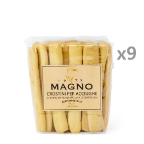 Magno 9 confezioni - Crostini per acciughe al burro Beppino Occelli 110 gr