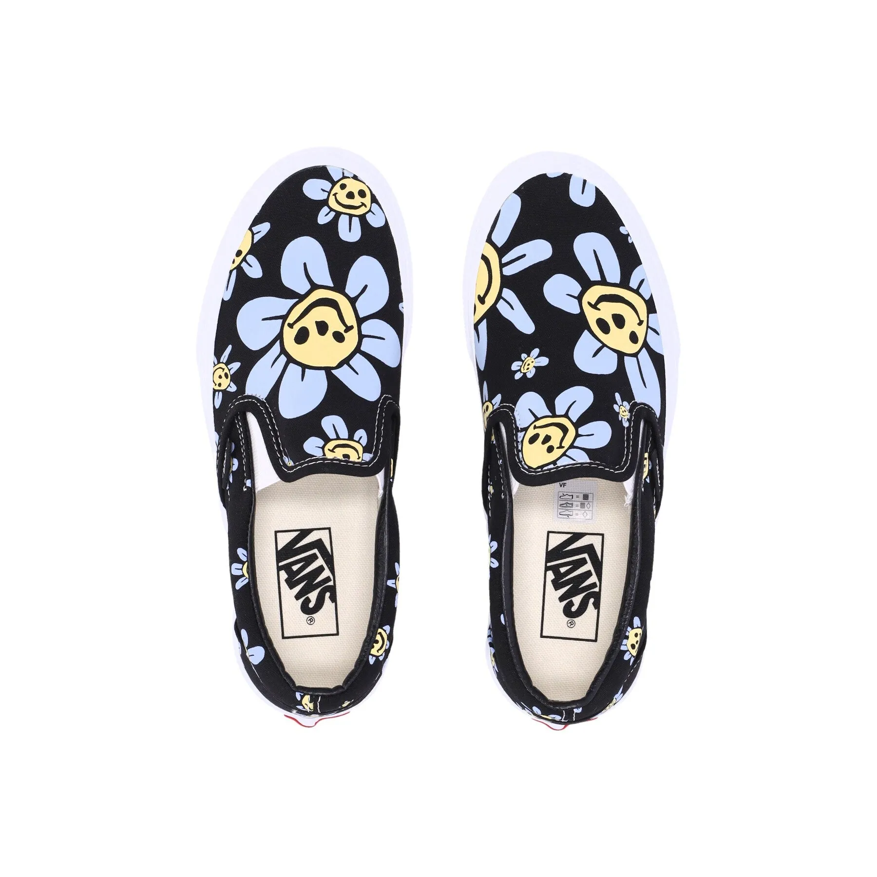 Scarpa Bassa Uomo Classic Slip-on Trippy Grin Floral Black/yellow