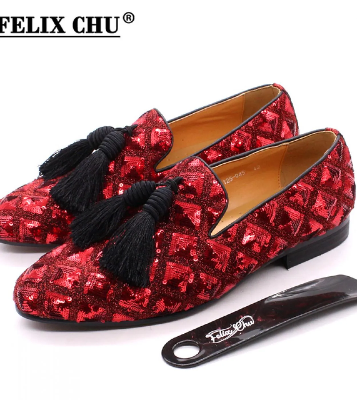 Scarpe da sposa rosse Mocassini da uomo per feste Scarpe da uomo Scarpe con paillettes da uomo Mocassini da uomo rossi