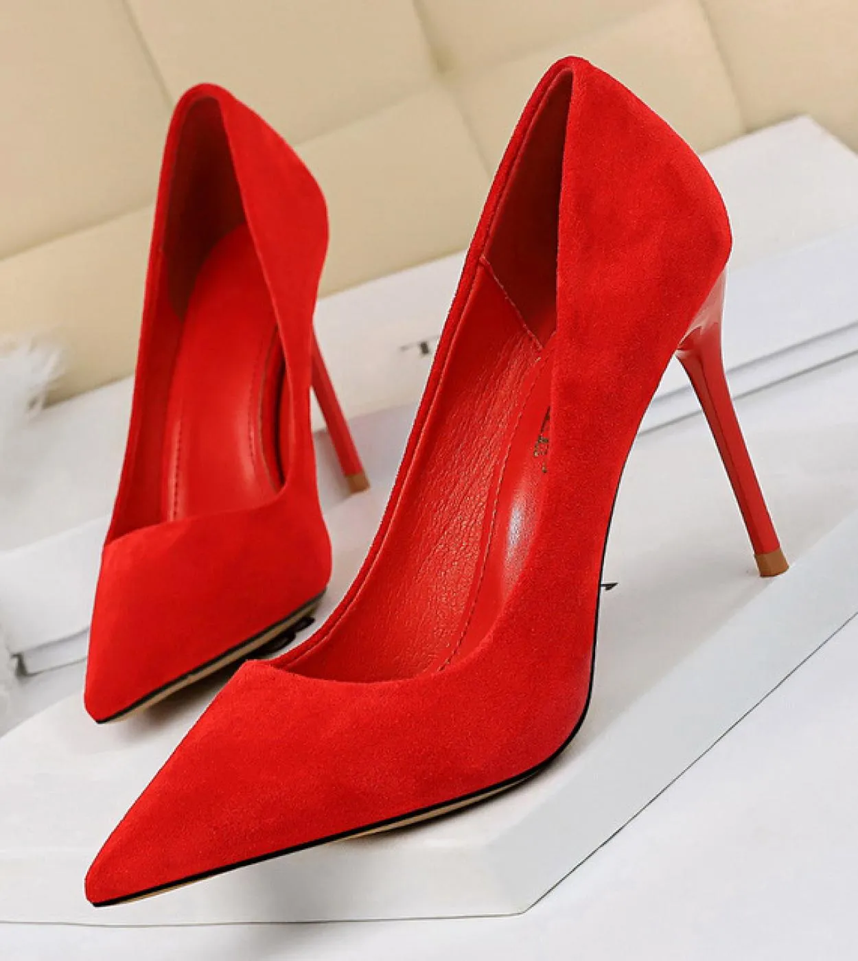 Scarpe Donna Giallo Verde Giallo Scarpe Donna Camoscio Scarpe Tacco Verde Giallo Décolleté Donna
