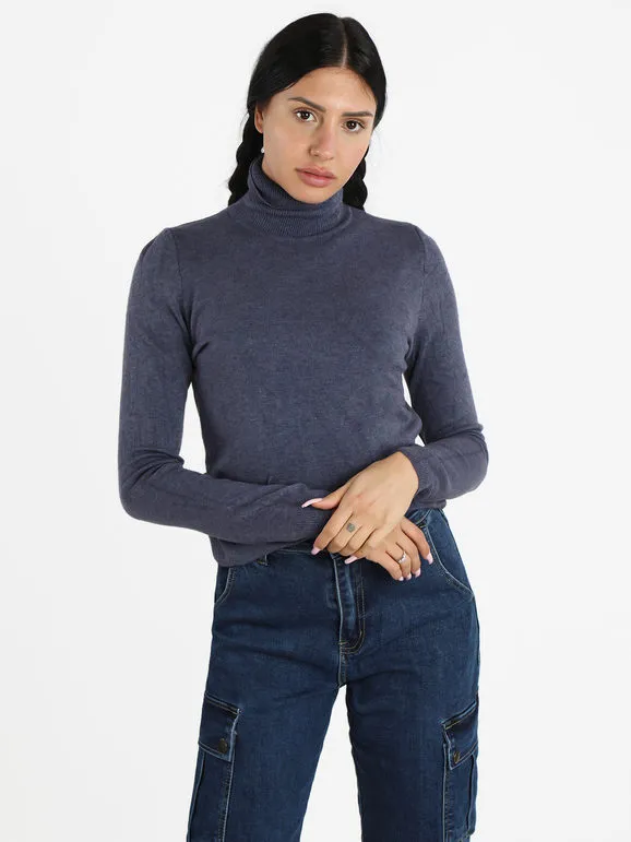 Solada Col roulé femme en maille unie