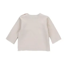 T-Shirt Panna Con Stampa Neonata