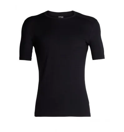 T-Shirt Uomo 200 Ss Crewe Icebreaker (black)