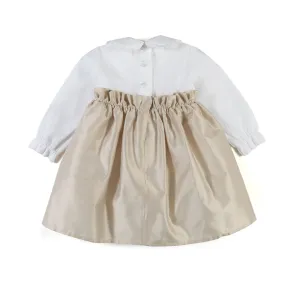 Vestito Bianco E Sabbia Bimba E Neonata