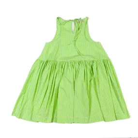 Vestito Elodie Lime A Righe Bianche Bambina