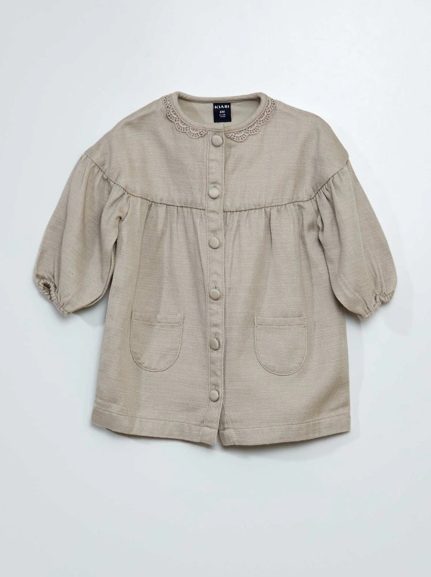 Vestito in tencel - BEIGE