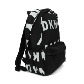 Zaino Nero Con Stampa Logo Unisex